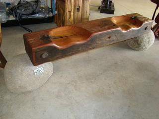 Stone & Hardwood Timber Seat